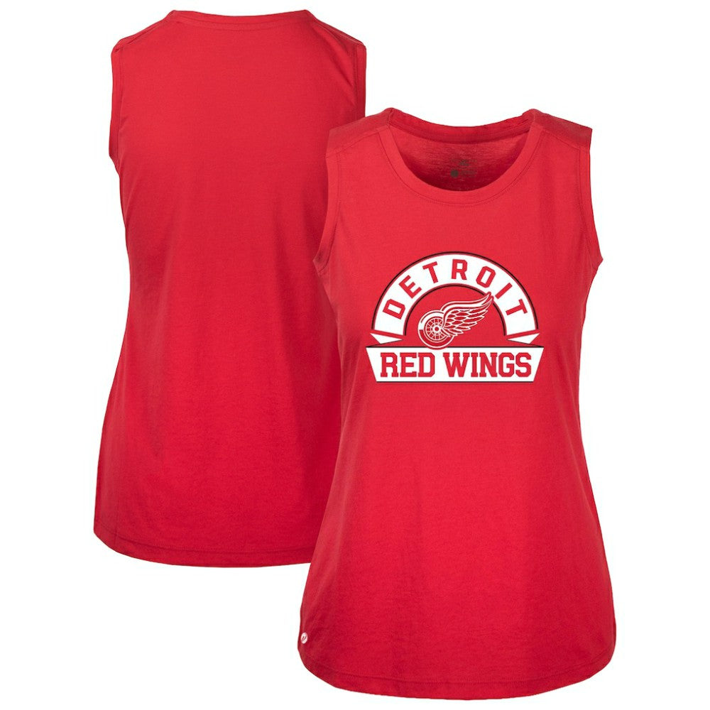 Detroit Red Wings Levelwear Women's Macy Banner Arch Tank Top - Red | US 203145026