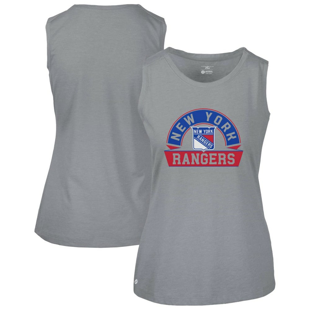 New York Rangers Levelwear Women's Macy Banner Arch Tank Top - Gray | US 203145031