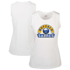 Buffalo Sabres Levelwear Women's Macy Banner Arch Tank Top - White | US 203145034