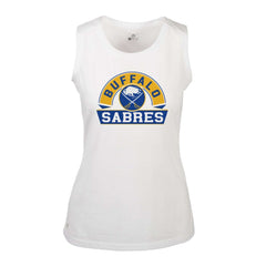 Buffalo Sabres Levelwear Women's Macy Banner Arch Tank Top - White | US 203145034
