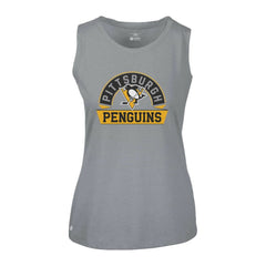 Pittsburgh Penguins Levelwear Women's Macy Banner Arch Tank Top - Gray | US 203145036