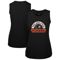 Philadelphia Flyers Levelwear Women's Macy Banner Arch Tank Top - Black | US 203145041