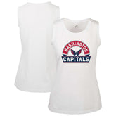 Washington Capitals Levelwear Women's Macy Banner Arch Tank Top - White | US 203145044