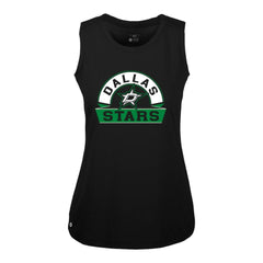 Dallas Stars Levelwear Women's Macy Banner Arch Tank Top - Black | US 203145045