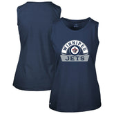 Winnipeg Jets Levelwear Women's Macy Banner Arch Tank Top - Navy | US 203145050