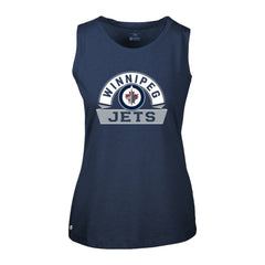 Winnipeg Jets Levelwear Women's Macy Banner Arch Tank Top - Navy | US 203145050