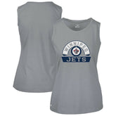 Winnipeg Jets Levelwear Women's Macy Banner Arch Tank Top - Gray | US 203145051