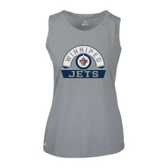 Winnipeg Jets Levelwear Women's Macy Banner Arch Tank Top - Gray | US 203145051