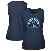 Seattle Kraken Levelwear Women's Macy Banner Arch Tank Top - Deep Sea Blue | US 203145054