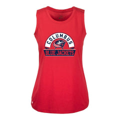 Columbus Blue Jackets Levelwear Women's Macy Banner Arch Tank Top - Red | US 203145061