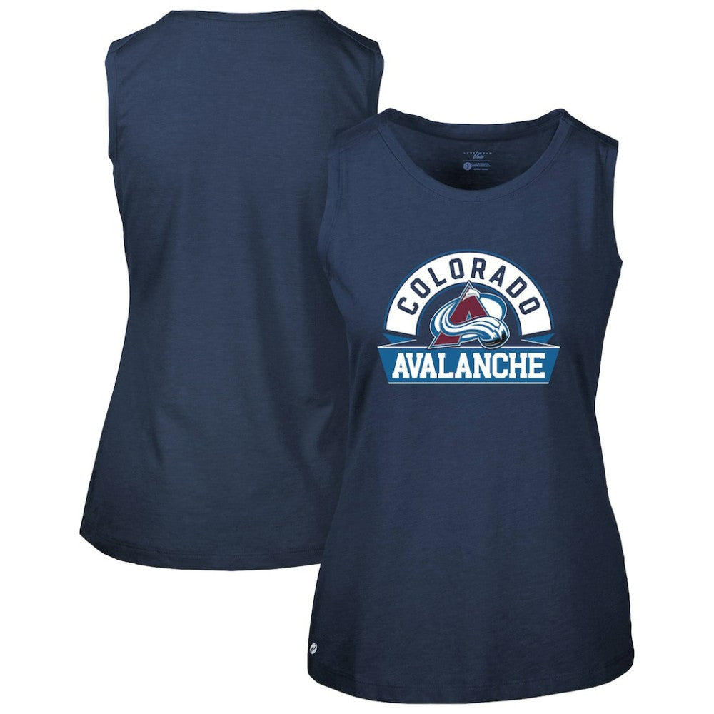 Colorado Avalanche Levelwear Women's Macy Banner Arch Tank Top - Navy | US 203145062