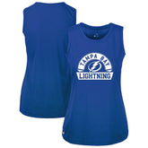 Tampa Bay Lightning Levelwear Women's Macy Banner Arch Tank Top - Royal | US 203145065