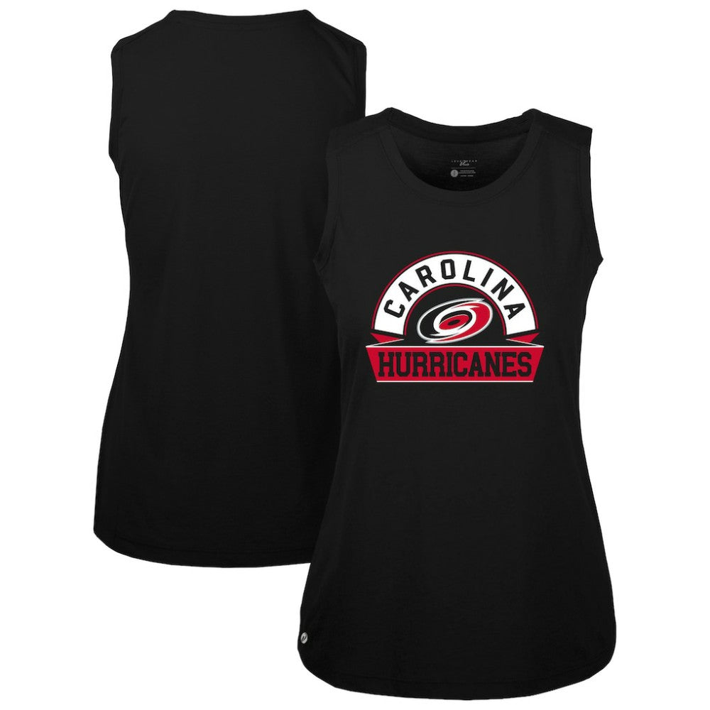 Carolina Hurricanes Levelwear Women's Macy Banner Arch Tank Top - Black | US 203145066