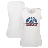 Colorado Avalanche Levelwear Women's Macy Banner Arch Tank Top - White | US 203145068