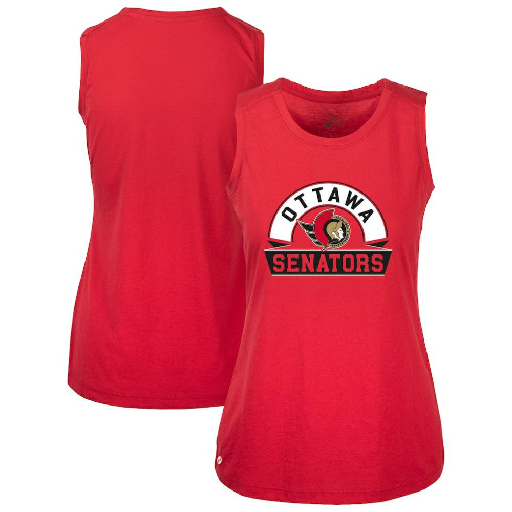 Ottawa Senators Levelwear Women's Macy Banner Arch Tank Top - Red | US 203145069
