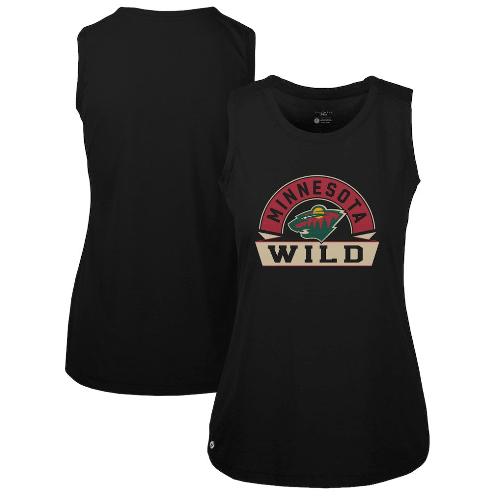 Minnesota Wild Levelwear Women's Macy Banner Arch Tank Top - Black | US 203145070