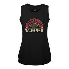 Minnesota Wild Levelwear Women's Macy Banner Arch Tank Top - Black | US 203145070
