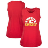 Calgary Flames Levelwear Women's Macy Banner Arch Tank Top - Red | US 203145072