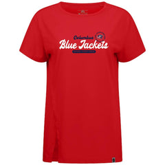 Columbus Blue Jackets Levelwear Women's Influx Monument T-Shirt - Red | US 203145086