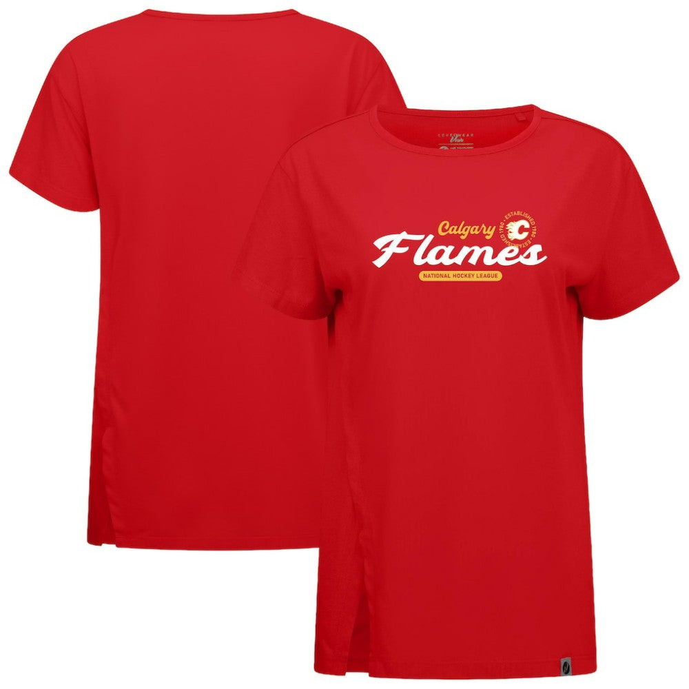Calgary Flames Levelwear Women's Influx Monument T-Shirt - Red | US 203145112