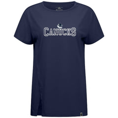 Vancouver Canucks Levelwear Women's Influx Journey T-Shirt - Navy | US 203145129