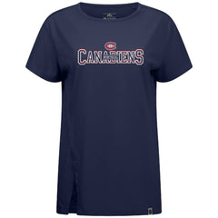 Montreal Canadiens Levelwear Women's Influx Journey T-Shirt - Navy | US 203145134