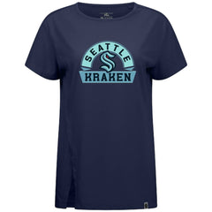 Seattle Kraken Levelwear Women's Influx Banner Arch T-Shirt - Deep Sea Blue | US 203145173
