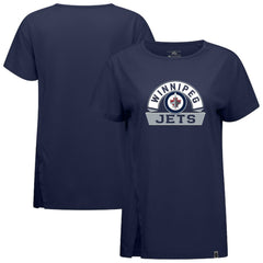Winnipeg Jets Levelwear Women's Influx Banner Arch T-Shirt - Navy | US 203145190
