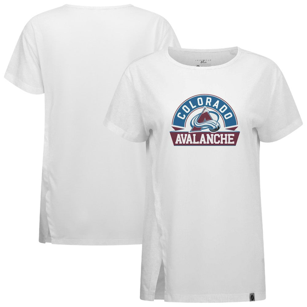 Colorado Avalanche Levelwear Women's Influx Banner Arch T-Shirt - White | US 203145195
