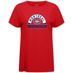 Montreal Canadiens Levelwear Women's Influx Banner Arch T-Shirt - Red | US 203145205