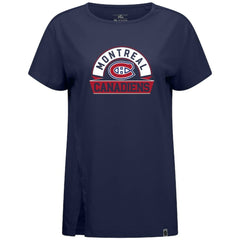 Montreal Canadiens Levelwear Women's Influx Banner Arch T-Shirt - Navy | US 203145206