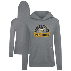 Pittsburgh Penguins Levelwear Women's Relay Banner Arch Pullover Hoodie - Gray | US 203145221