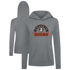 Anaheim Ducks Levelwear Women's Relay Banner Arch Pullover Hoodie - Gray | US 203145224