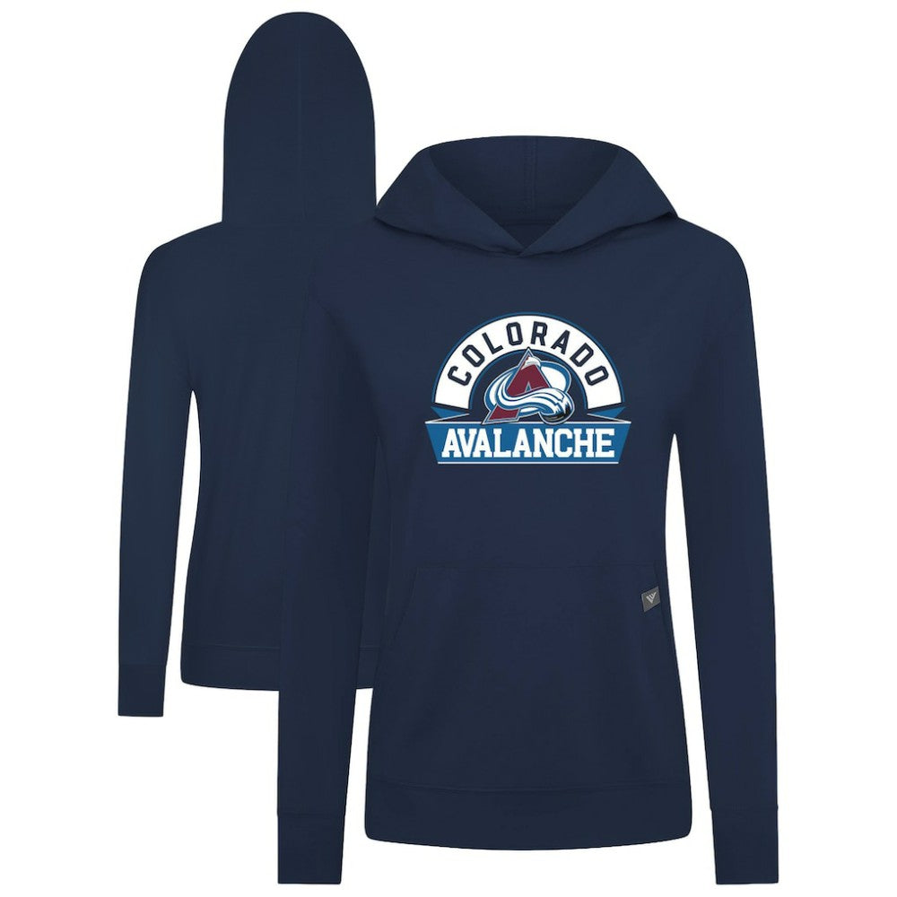 Colorado Avalanche Levelwear Women's Relay Banner Arch Pullover Hoodie - Navy | US 203145234