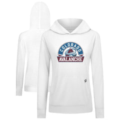 Colorado Avalanche Levelwear Women's Relay Banner Arch Pullover Hoodie - White | US 203145235