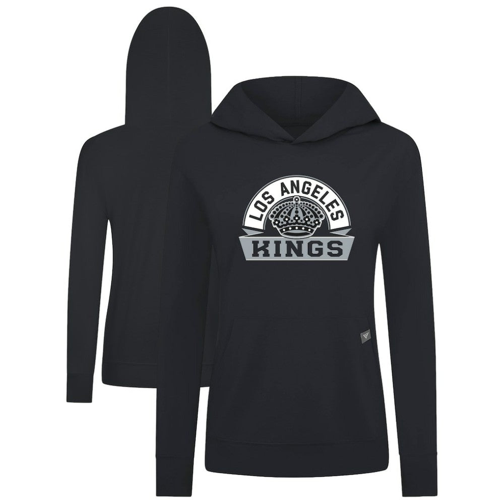 Los Angeles Kings Levelwear Women's Relay Banner Arch Pullover Hoodie - Black | US 203145238