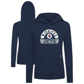 Winnipeg Jets Levelwear Women's Relay Banner Arch Pullover Hoodie - Navy | US 203145242