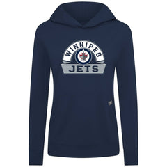 Winnipeg Jets Levelwear Women's Relay Banner Arch Pullover Hoodie - Navy | US 203145242