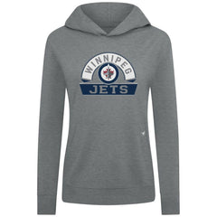 Winnipeg Jets Levelwear Women's Relay Banner Arch Pullover Hoodie - Gray | US 203145243