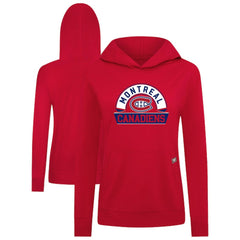Montreal Canadiens Levelwear Women's Relay Banner Arch Pullover Hoodie - Red | US 203145253