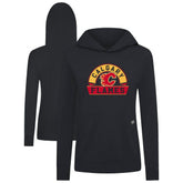 Calgary Flames Levelwear Women's Relay Banner Arch Pullover Hoodie - Black | US 203145263