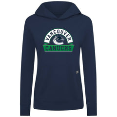 Vancouver Canucks Levelwear Women's Relay Banner Arch Pullover Hoodie - Navy | US 203145274