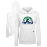 Vancouver Canucks Levelwear Women's Relay Banner Arch Pullover Hoodie - White | US 203145276