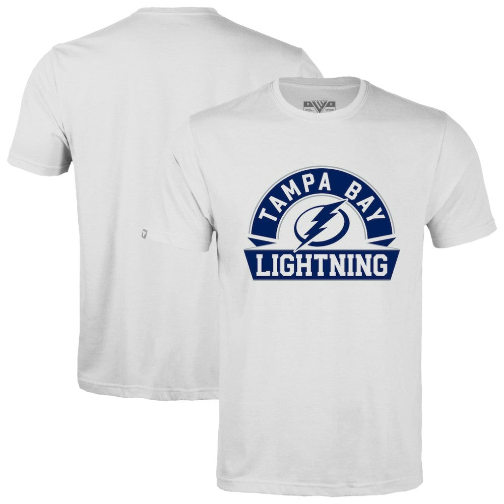 Tampa Bay Lightning Levelwear Richmond Banner Arch T-Shirt - White | US 203145287
