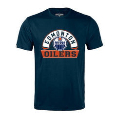 Edmonton Oilers Levelwear Richmond Banner Arch T-Shirt - Navy | US 203145331