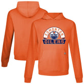 Edmonton Oilers Levelwear Relay Banner Arch Pullover Hoodie - Orange | US 203145414
