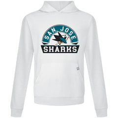 San Jose Sharks Levelwear Relay Banner Arch Pullover Hoodie - White | US 203145440