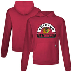 Chicago Blackhawks Levelwear Relay Banner Arch Pullover Hoodie - Red | US 203145464