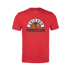 Chicago Blackhawks Levelwear Youth Little Richmond Banner Arch T-Shirt - Red | US 203145541