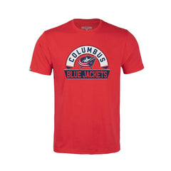 Columbus Blue Jackets Levelwear Youth Little Richmond Banner Arch T-Shirt - Red | US 203145544